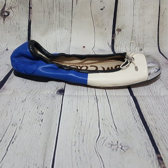 Sam Edelman FAIRLEIGH Blue Cap Toe Ballet flats 6 - Picture 4 of 7